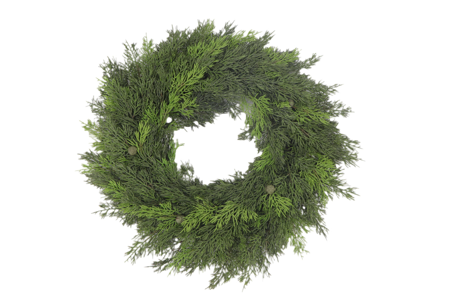 XM14325 CEDAR/BABY PINECONE WREATH 18"