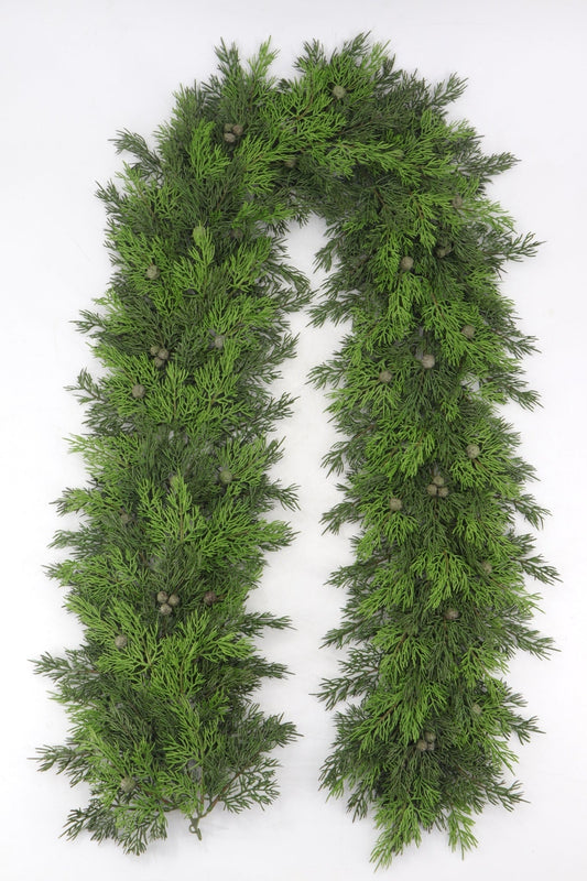 XM14326 CEDAR/BABY PINECONE GARLAND 6'