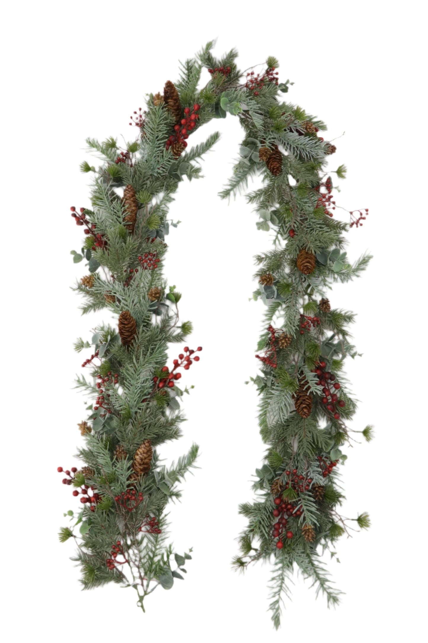 XM14330 MIXED BLUE SPRUCE/BERRY GARLAND 6'