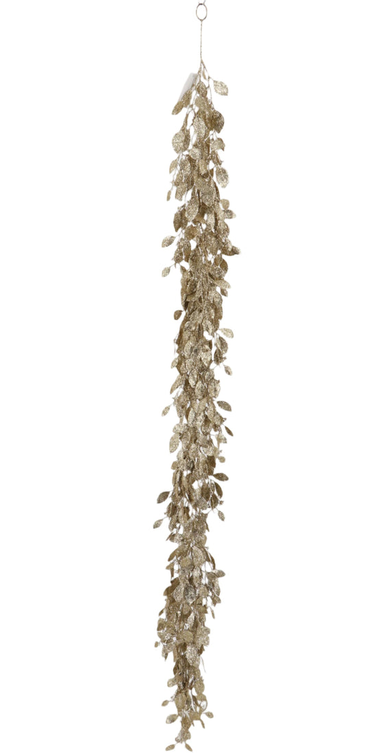 XM14341 GLITTERED SEEDED EUCALYPTUS GARLAND 6'