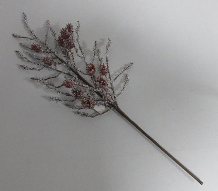 XM14457 ICY TWIG/PINECONE SPRAY,24"