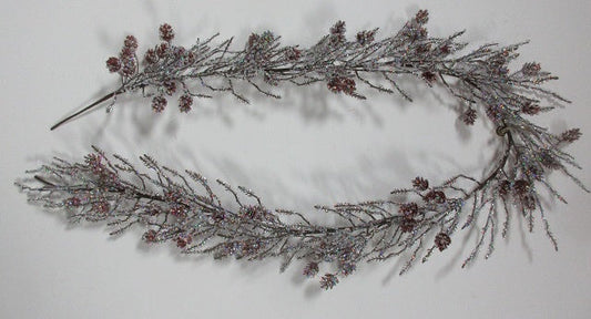 XM14459 ICY TWIG/PINECONE GARLAND,6'