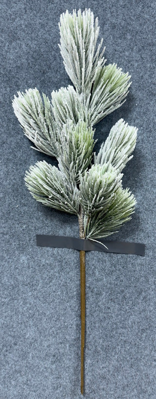 XM14571 FLOCKED NEEDLE PINE SPRAY,30"