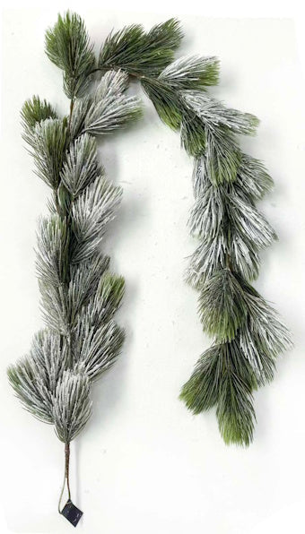 XM14572 FLOCKED NEEDLE PINE GARLAND,6'