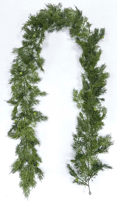 XM14613 CEDAR w/BERRY GARLAND,6'