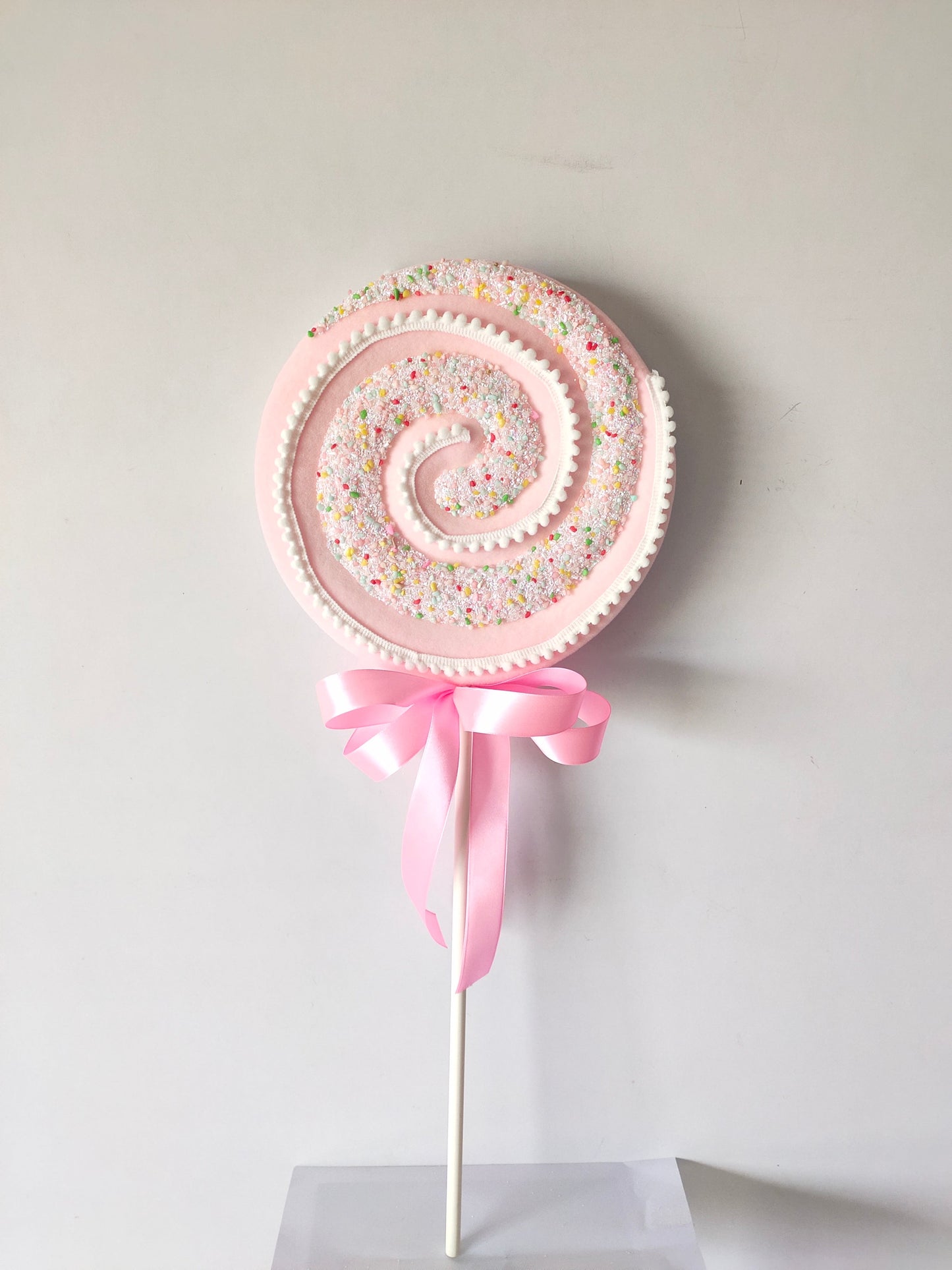 XM14648 SWIRL LOLLIPOP w/BEADS,10"