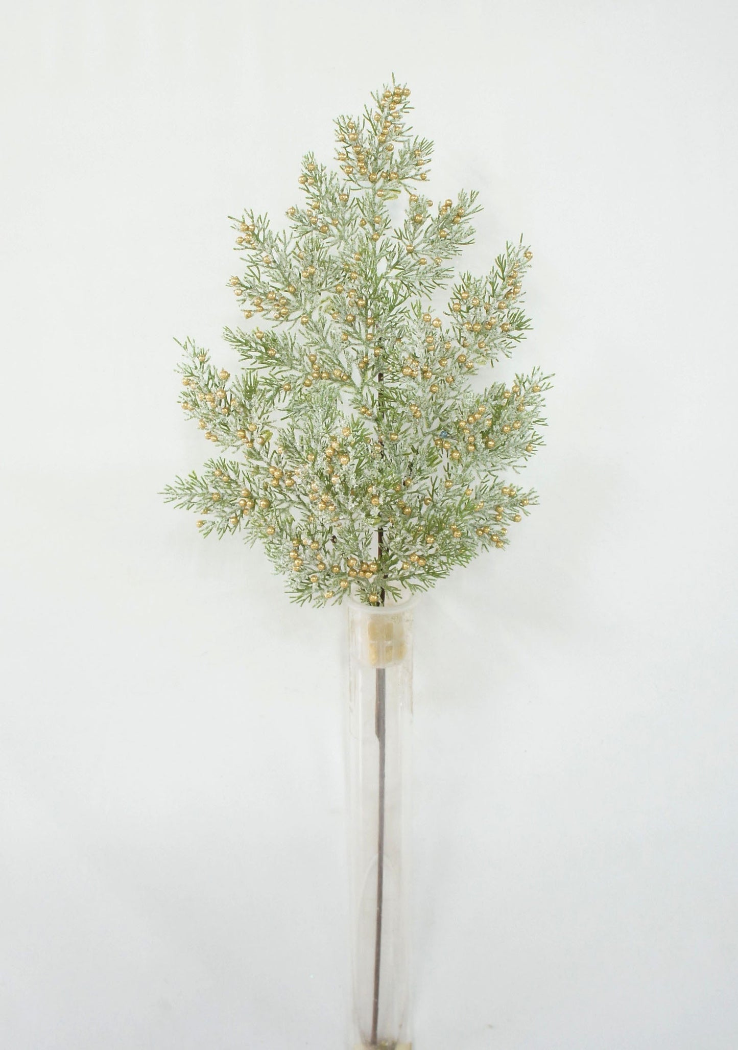 XM14691 SNOWY CEDAR/METALLIC MINI BERRY SPRAY,32"