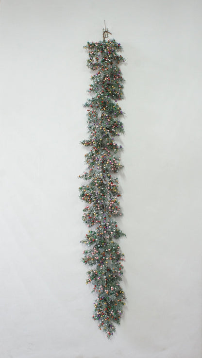 XM14695 FROSTED/GLT CDEAR/MET BERRY GARLAND,6'