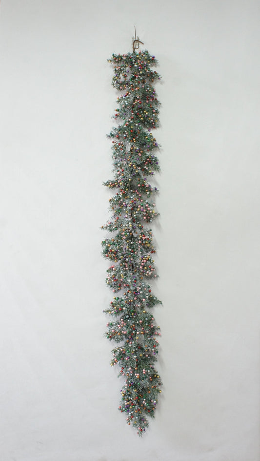 XM14695 FROSTED/GLT CDEAR/MET BERRY GARLAND,6'