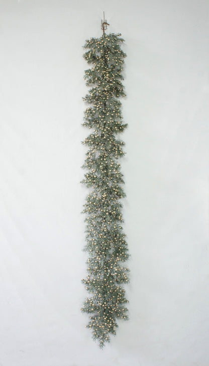 XM14695 FROSTED/GLT CDEAR/MET BERRY GARLAND,6'