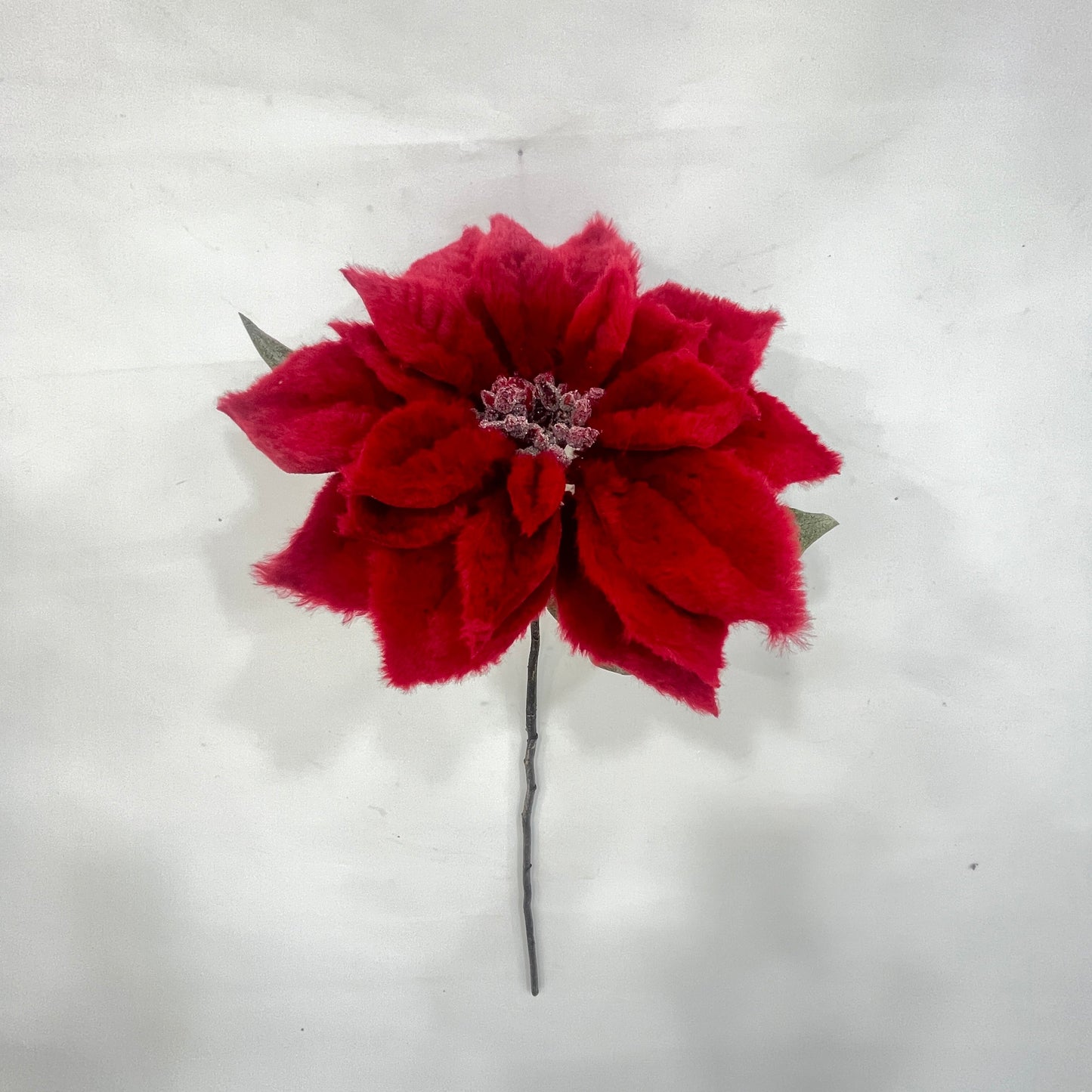 XM14736 FURRY POINSETTIA SPRAY,28"