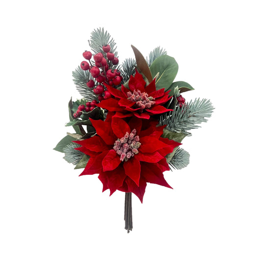 XM14740 MIXED POINS/PINE/HOLLY/MAG LVS BQT,17"