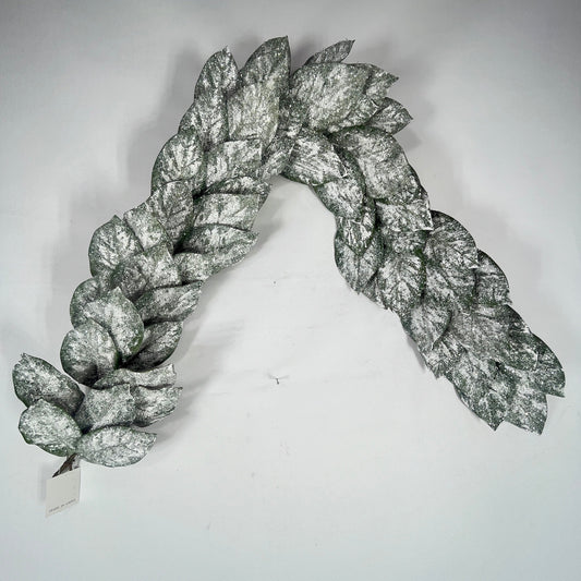 XM14755 FROSTED MAGNOLIA LEAF GARLAND,5'