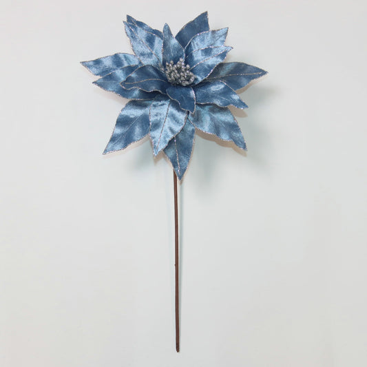 XM14811 VELVET POINSETTIA w/SI GLT EDGE SPRAY,D12x19.5"