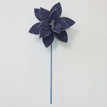 XM14814 CHANEL FABRIC POINSETTIA w/SI GLT EDGE,D10x19.5"