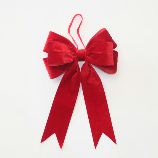 XM14825 VELVET BOWKNOT ORN,D8.5x11.5"