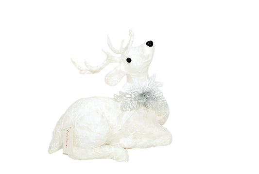 XM20161 POLYFOAM SITTING REINDEER 7.5"