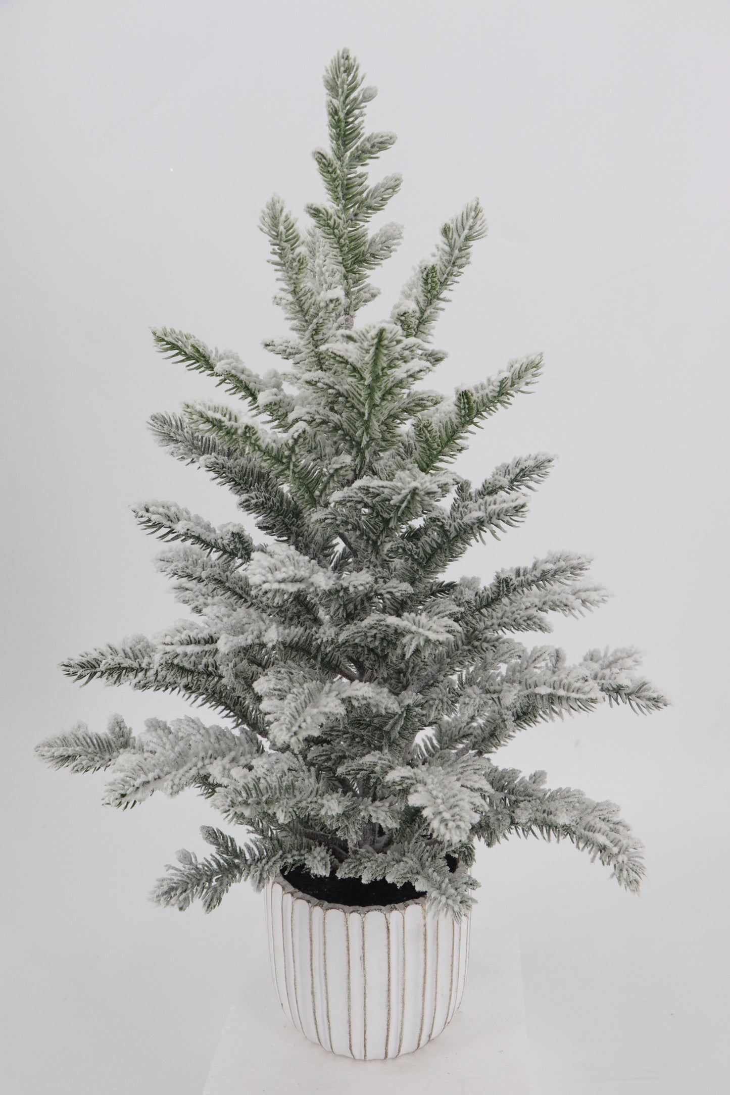 XM30052 FLOCKED POTTED PINE TREE,22"