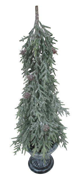 XM30087 GLT/FR PINE/PINECONE TREE ON URN 30"