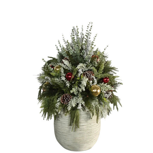 XM30101 POTTED MIXED PINE/SI BERRY/EUCAL/ORN 38"