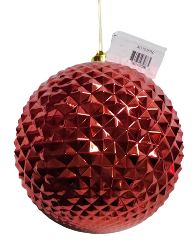 XO1035 PLASTIC EMBOSSING ORNAMENT 8"