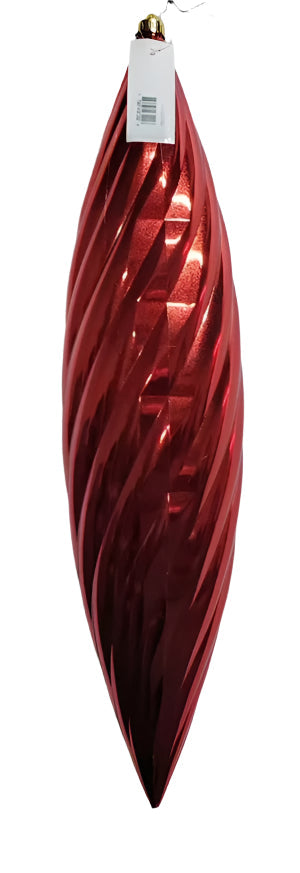 XO1037 PLASTIC SPIRAL FINIAL ORNAMENT 25.5"