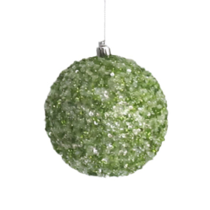 XO1062 GLITTERED/SEQUIN BALL ORNAMENT 4"