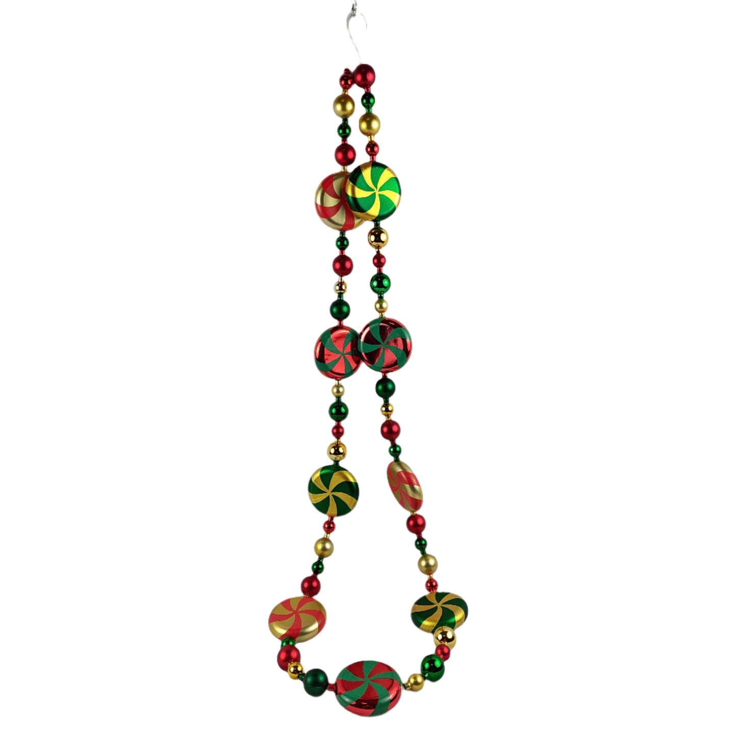 XO1077 ORNAMENT BALL/PEPPERMINT GARLAND 6'