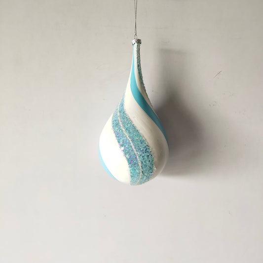 XO1120 SWIRL TEARDROP w/BEADS,7"