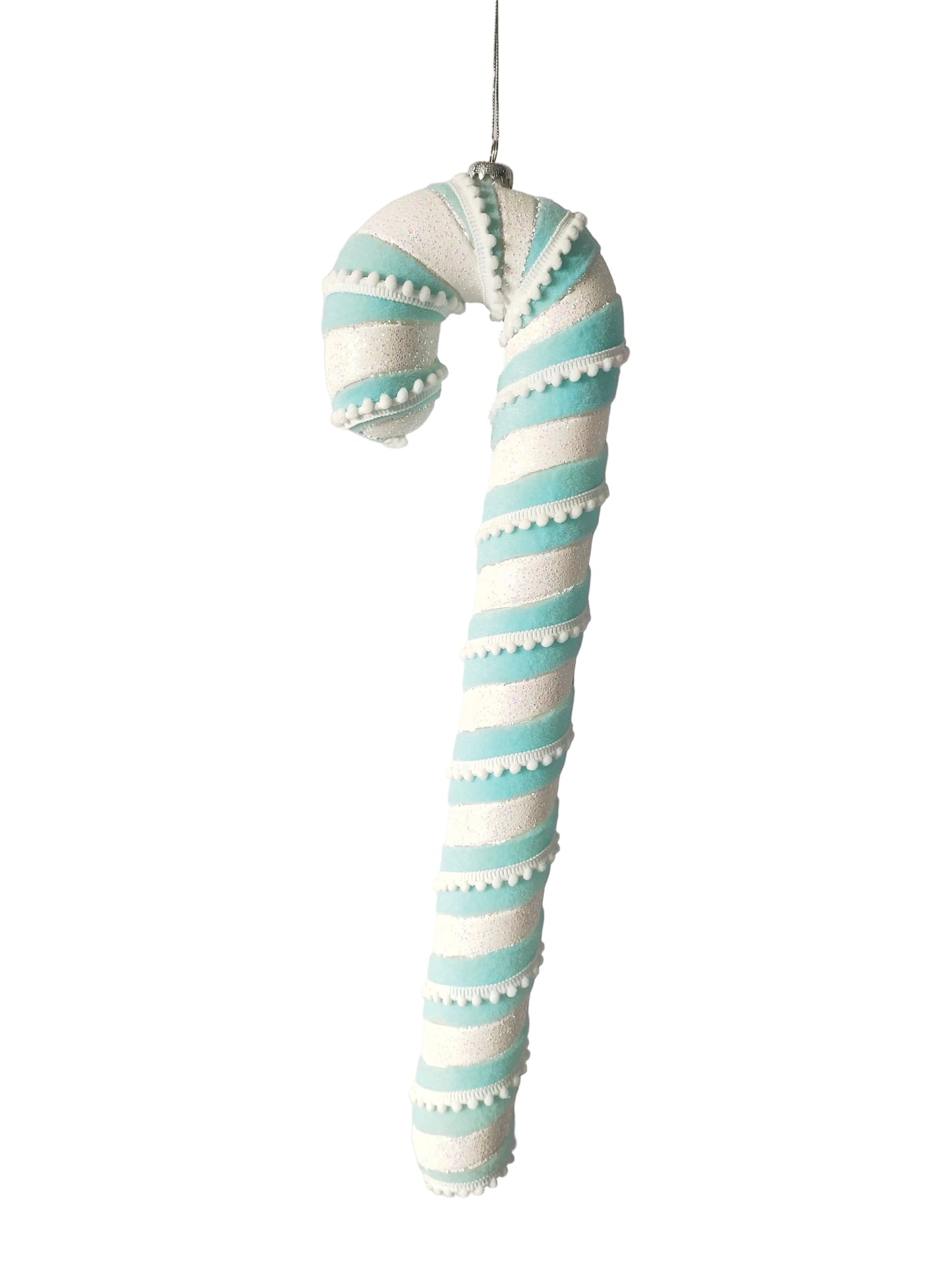 XO1121 GLITTERED/VELVET CANDY CANE,23.5"