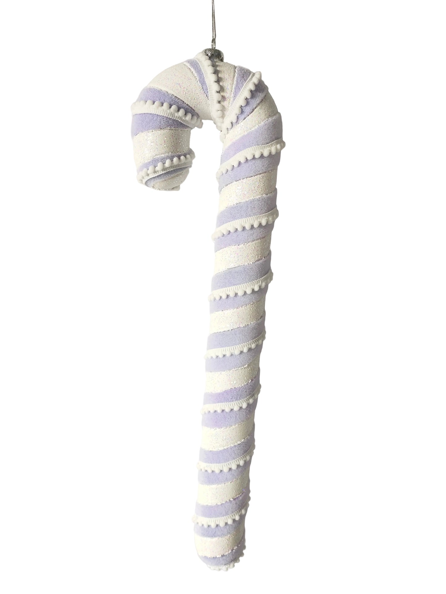 XO1121 GLITTERED/VELVET CANDY CANE,23.5"