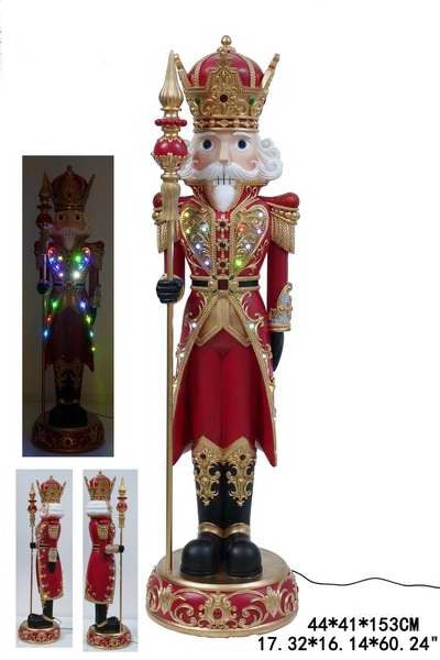 XR13111 RESIN NUTCRACKER w/LED,60"