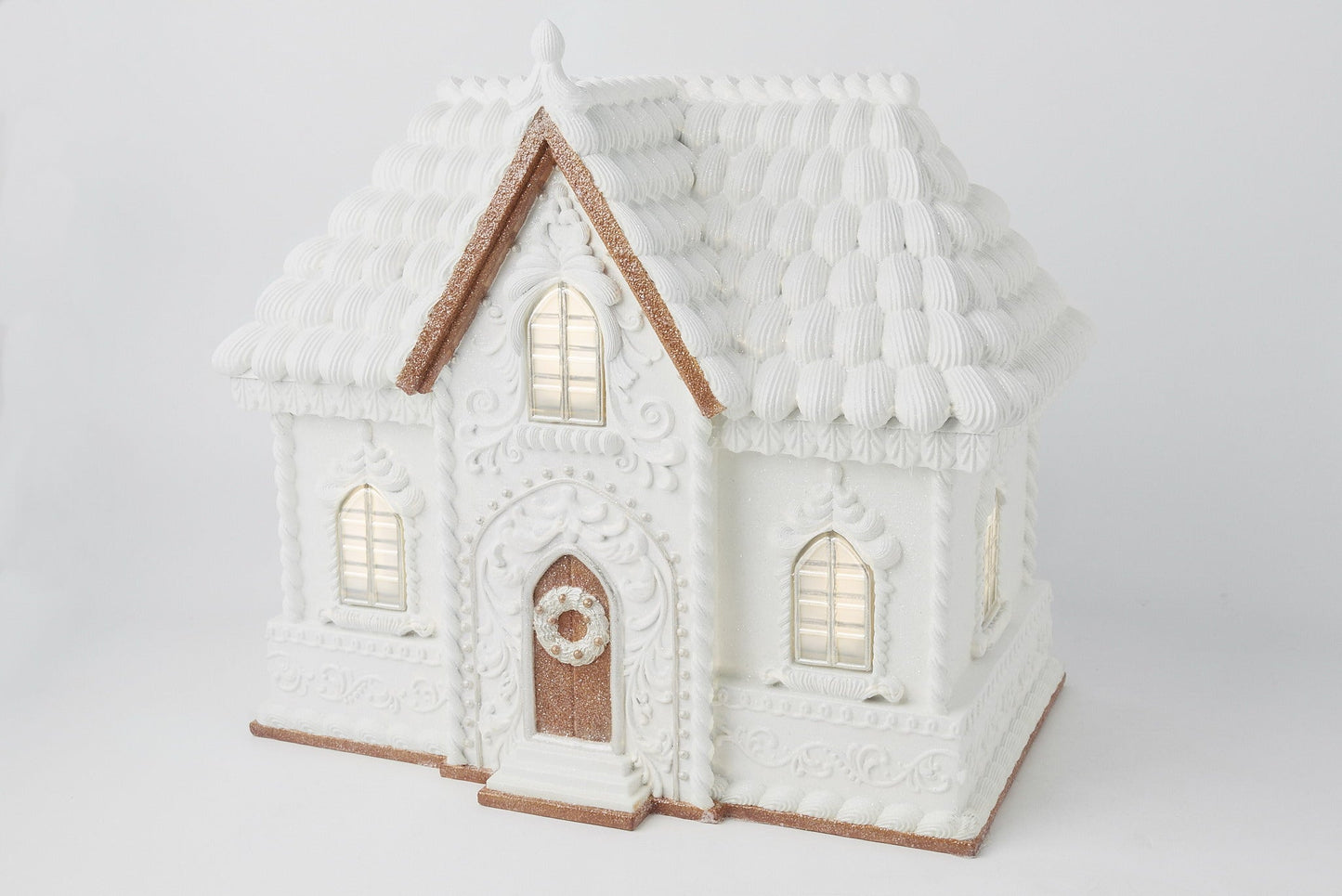 XR13173 RESIN GINGERBREAD HOUSE w/LED,16in