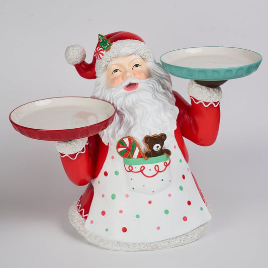 XR13180 RESIN SANTA HOLDING 2 PLATES,17in