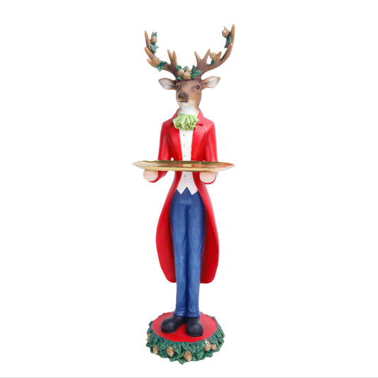 XR13208 RESIN REINDEER NUTCRACKER 24"