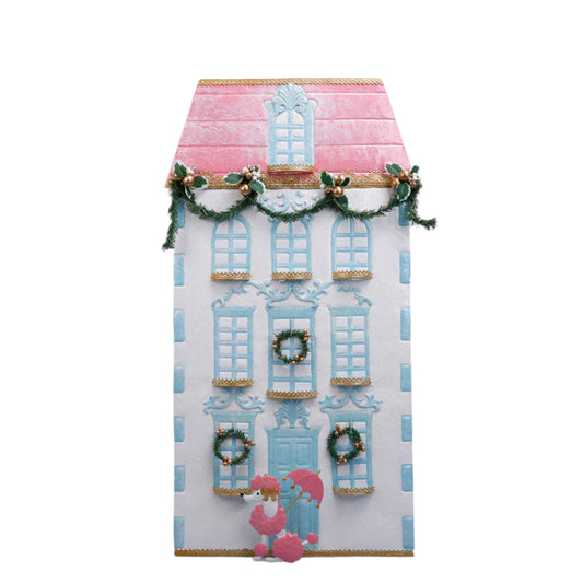 XR13241 METAL HOUSE w/GARLAND/WREATH 38.5"