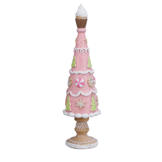 XR13250 RESIN TREE TP w/GINERBREAD/CUPCAKE 13"