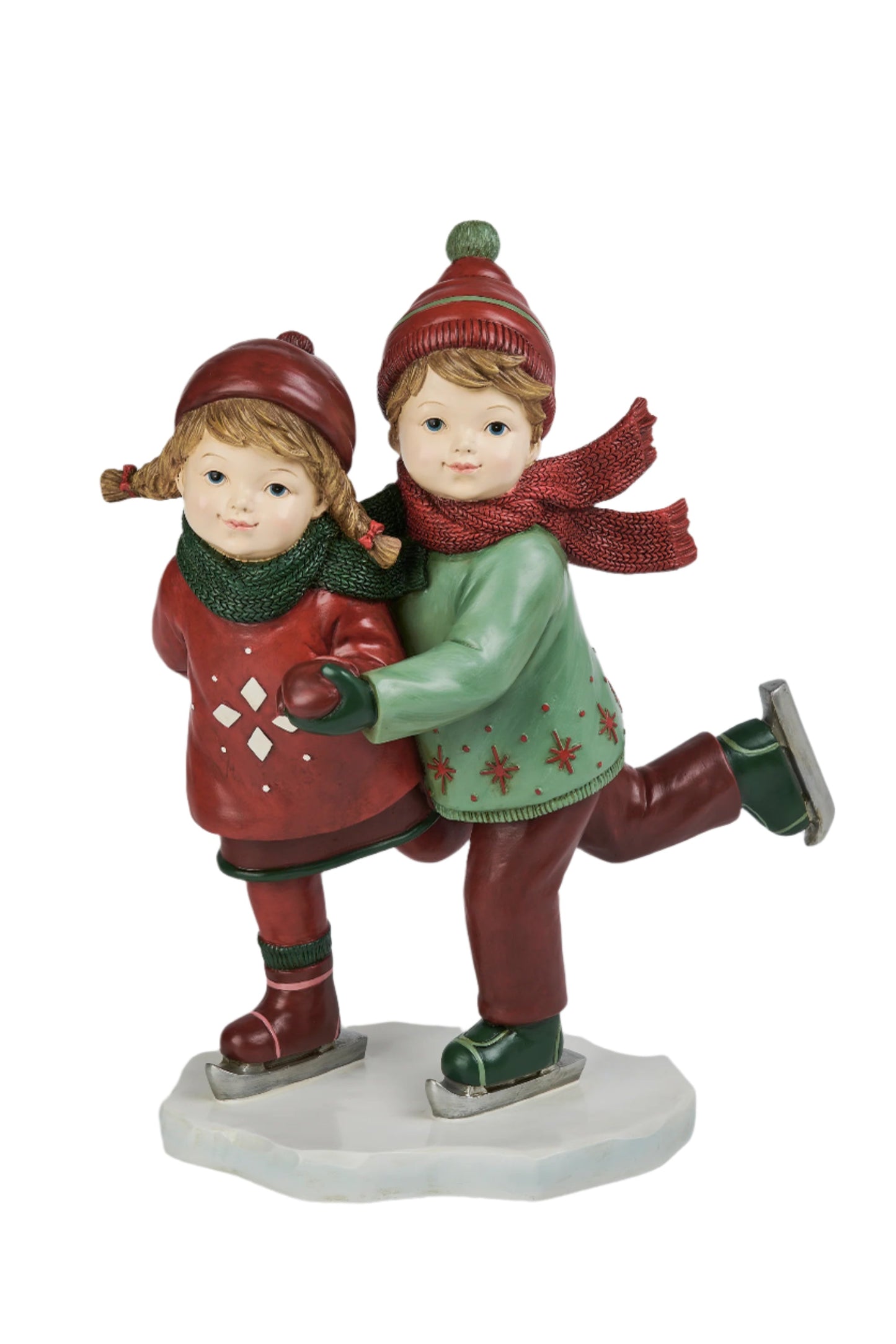 XR13252 RESIN ICE SKATING BOY/GIRL 18.5"