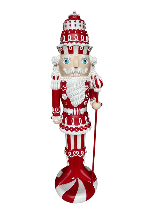 XR13260 RESIN CANDY CANE NUTCRACKER 6'