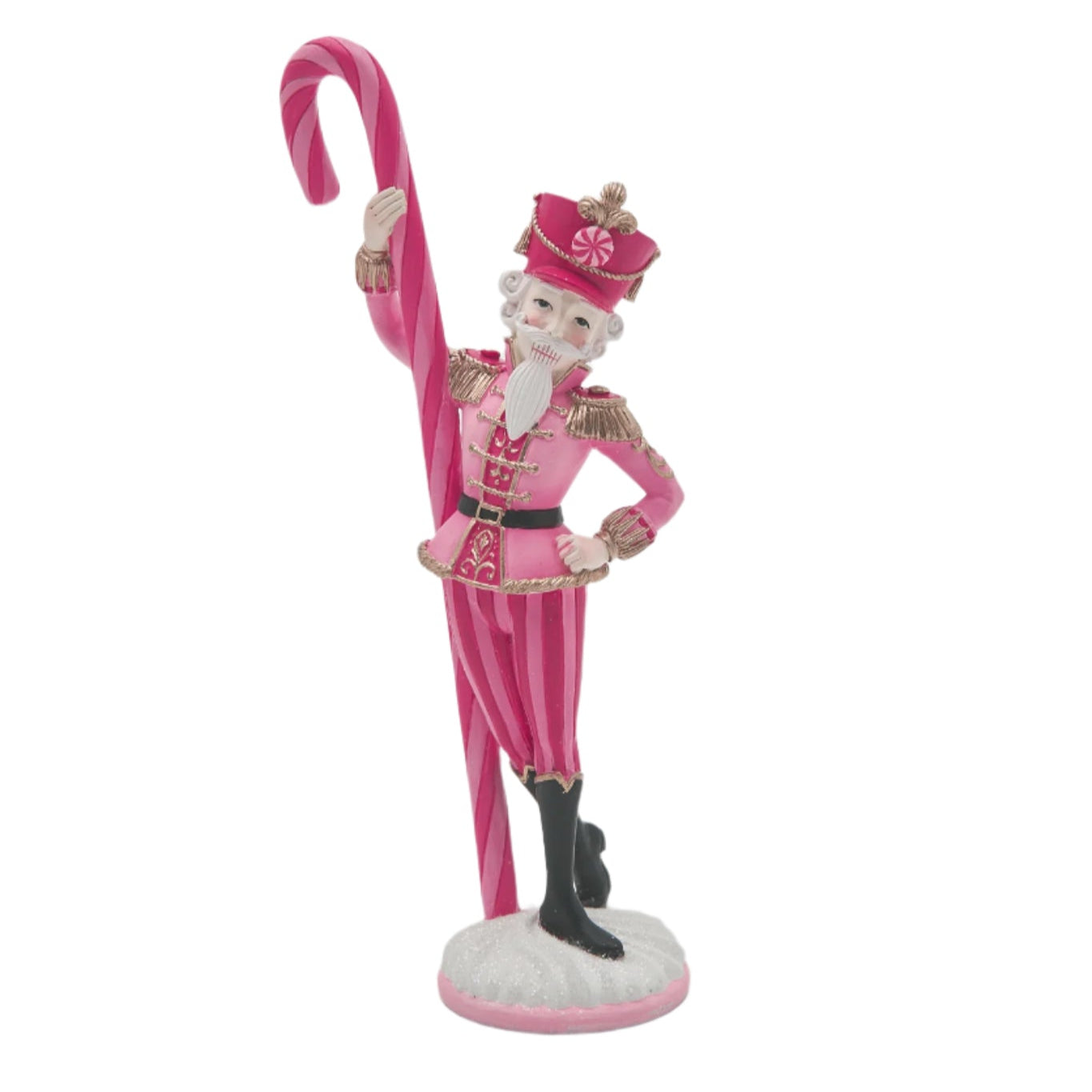 XR13261 RESIN NUTCRACKER w/CANDY CANE 9"