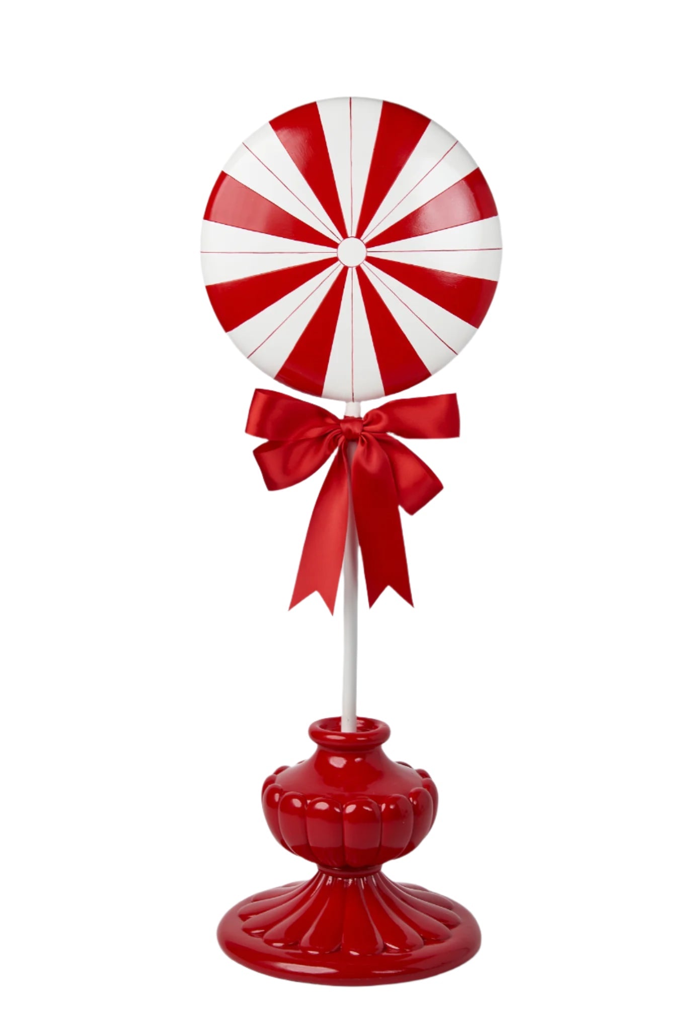 XR13265 RESIN PEPPERMINT LOLLIPOP ON STAND 28"