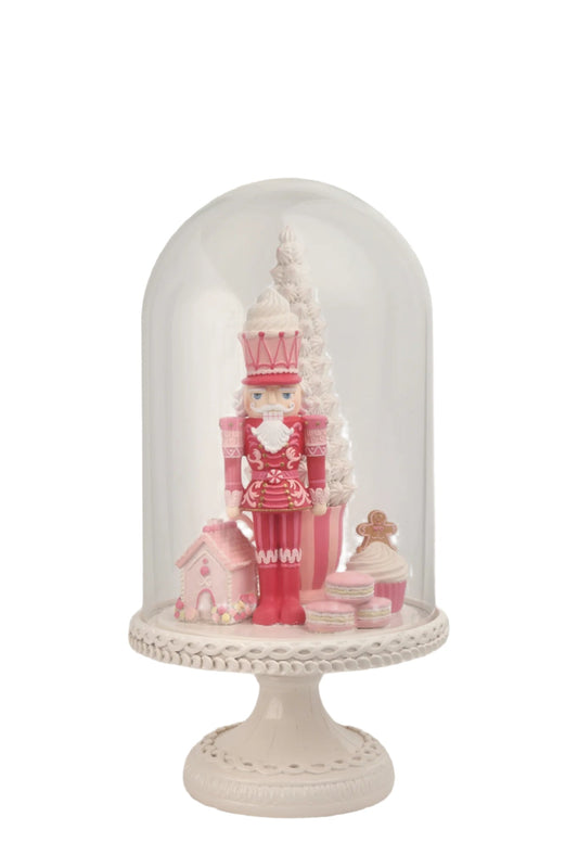 XR13274 RESIN NUTCRACKER IN DOME/STD 16"