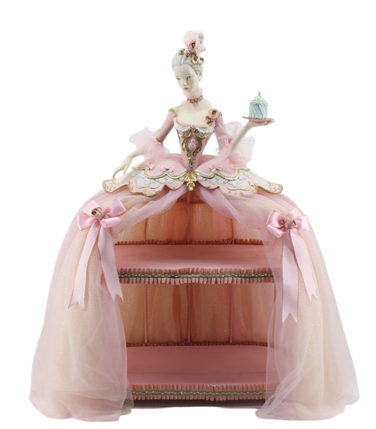 XR13282 RESIN LADY CAKE DISPLAY RACK 37.5"