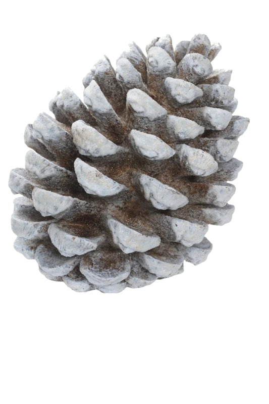 XR13298 RESIN FROSTED PINECONE 11"