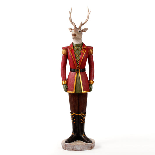 XR13330 RESIN WOOD-LOOK REINDEER MAN 43.5"