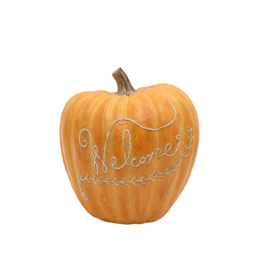 XR13332 RESIN WELCOME PUMPKIN 13"