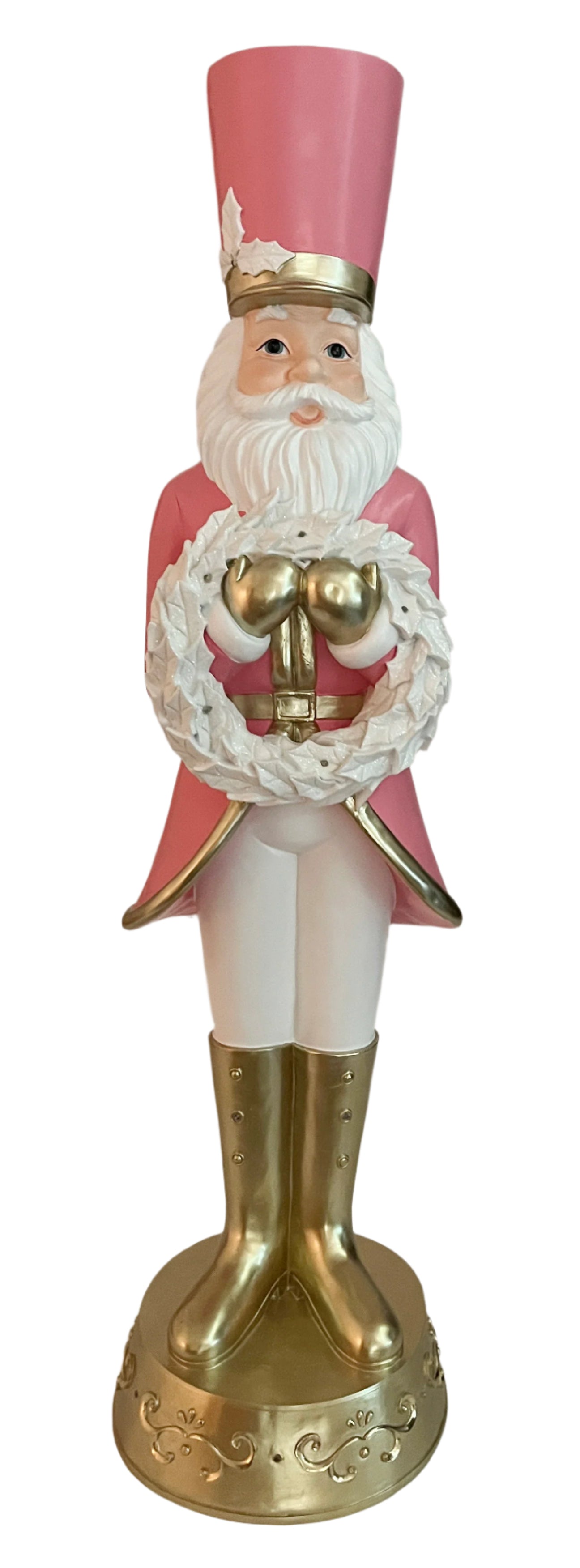 XR13337 SANTA SOLDIER w/WREATH 47in