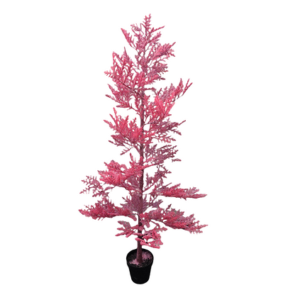 XM30058 POTTED GLITTERED PINE TREE, 6'
