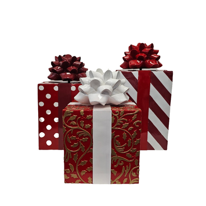 XR13166 RESIN GIFT BOX (S/3) 16/14/12"