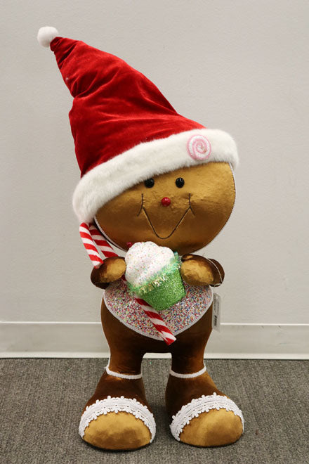 XM12466 GINGER BREAD MAN w/CUPCAKE,19.5in